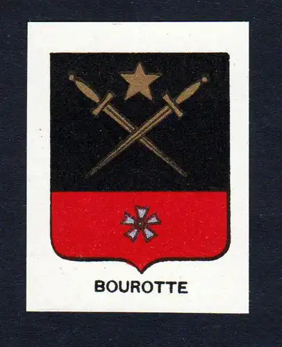 Bourotte - Bourotte Wappen Adel coat of arms heraldry Lithographie  blason
