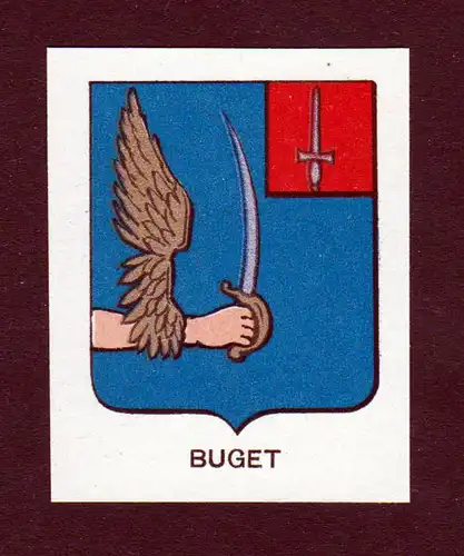 Buget - Buget Wappen Adel coat of arms heraldry Lithographie  blason