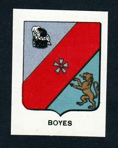 Boyes - Boyes Wappen Adel coat of arms heraldry Lithographie  blason