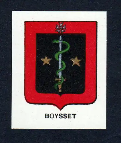 Boysset - Boysset Boisset Wappen Adel coat of arms heraldry Lithographie  blason
