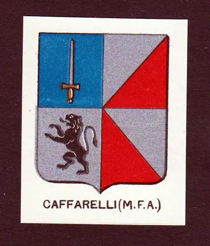 Caffarelli (M. F. A.) - Caffarelli Wappen Adel coat of arms heraldry Lithographie  blason