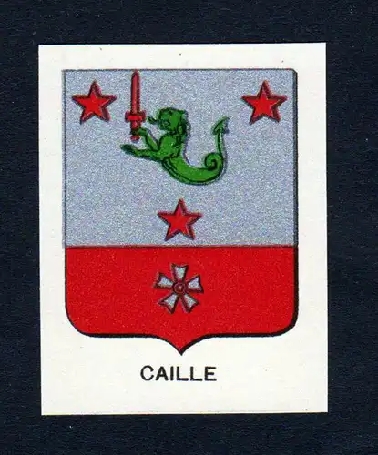 Caille - Caille Wappen Adel coat of arms heraldry Lithographie  blason