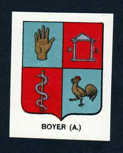 Boyer (A.) - Boyer Wappen Adel coat of arms heraldry Lithographie ...