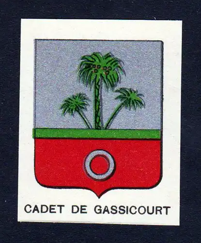 Cadet de Gassicourt - Cadet de Gassicourt Wappen Adel coat of arms heraldry Lithographie  blason