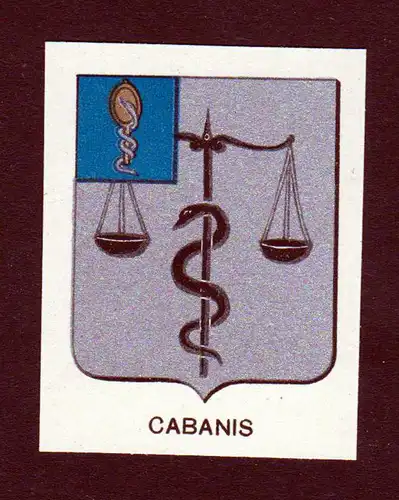 Cabanis - Cabanis Wappen Adel coat of arms heraldry Lithographie  blason