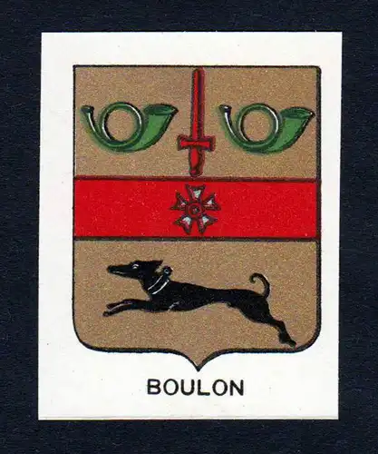 Boulon - Boulon Wappen Adel coat of arms heraldry Lithographie  blason