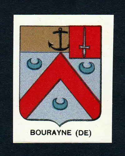 Bourayne - Bourayne Wappen Adel coat of arms heraldry Lithographie  blason