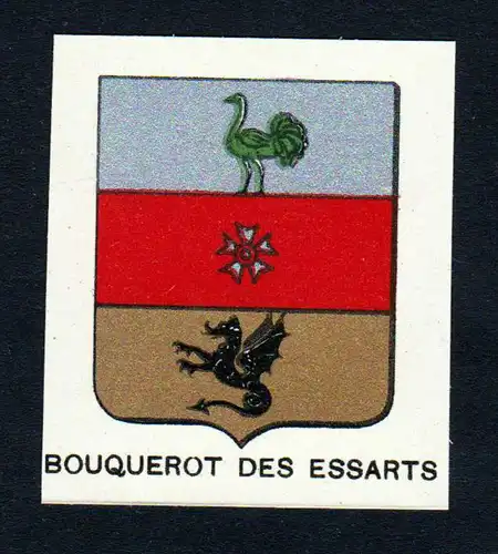 Bouquerot des Essarts - Bouquerot des Essarts Wappen Adel coat of arms heraldry Lithographie  blason