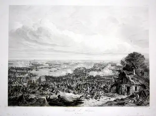 Bataille de Fleurus - Fleurus bataille battle Ansicht vue estampe