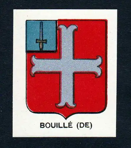 Bouille - Bouille Wappen Adel coat of arms heraldry Lithographie  blason