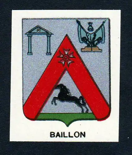 Baillon - Baillon Wappen Adel coat of arms heraldry Lithographie  blason