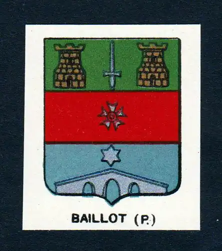 Baillot - Baillot Wappen Adel coat of arms heraldry Lithographie  blason