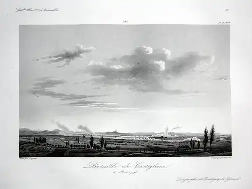 Bataille de Castiglione - Castiglione delle Stiviere (Mantova) veduta incisione Ansicht vue estampe
