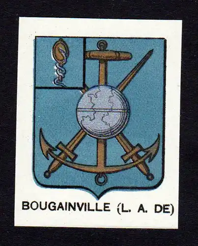 Bougainville - Bougainville Wappen Adel coat of arms heraldry Lithographie  blason
