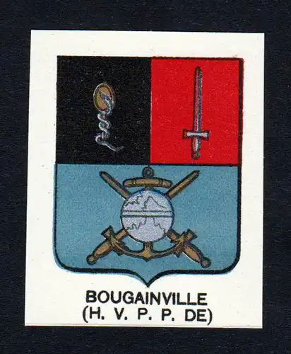 Bougainville - Bougainville Wappen Adel coat of arms heraldry Lithographie  blason