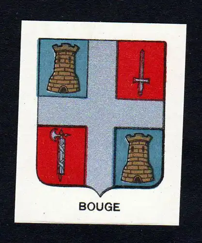 Bouge - Bouge Wappen Adel coat of arms heraldry Lithographie  blason