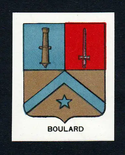 Boulard - Boulard Wappen Adel coat of arms heraldry Lithographie  blason