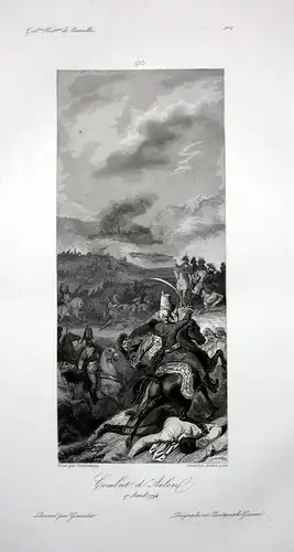 Combat d'Arlon - Arlon bataille Belgique Ansicht vue estampe