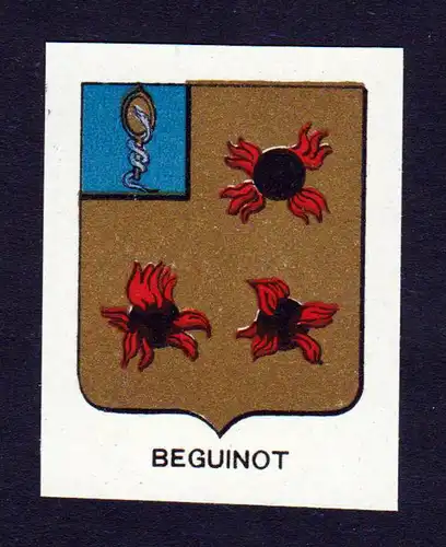 Beguinot - Beguinot Wappen Adel coat of arms heraldry Lithographie  blason