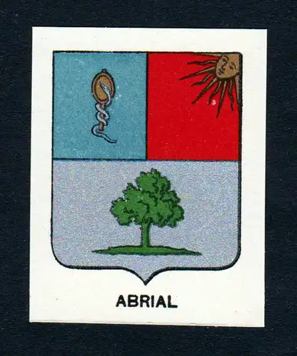 Abrial - Abrial Wappen Adel coat of arms heraldry Lithographie  blason