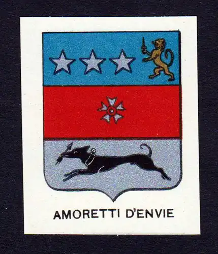 Amoretti d'Envie - Amoretti d'Envie Wappen Adel coat of arms heraldry Lithographie  blason