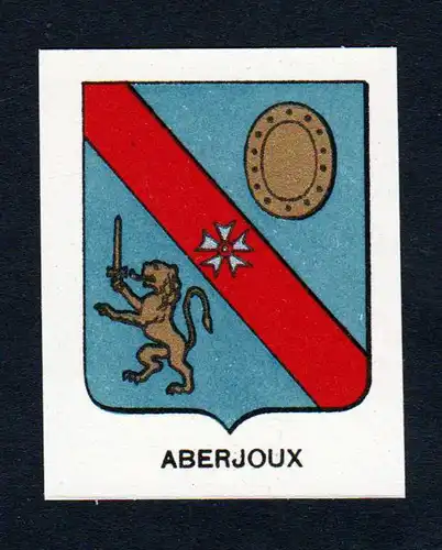 Aberjoux - Aberjoux Wappen Adel coat of arms heraldry Lithographie  blason