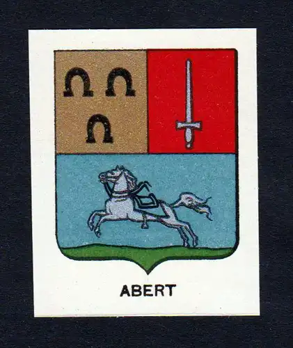 Abert - Abert Wappen Adel coat of arms heraldry Lithographie  blason