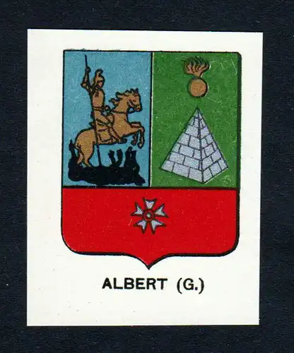 Albert - Albert Wappen Adel coat of arms heraldry Lithographie  blason