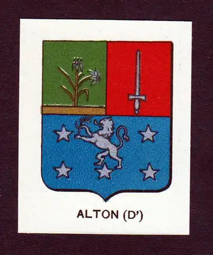 Alton - Alton Wappen Adel coat of arms heraldry Lithographie  blason