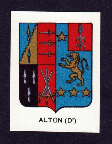 Alton - Alton Wappen Adel coat of arms heraldry Lithographie  blason