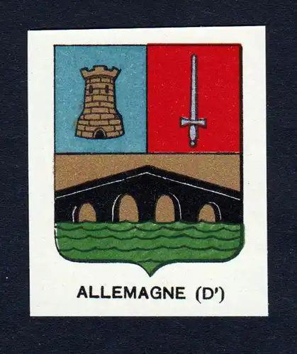 Allemagne - Allemagne Deutschland Wappen Adel coat of arms heraldry Lithographie  blason