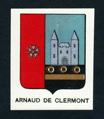 Arnaud de Clermont - Arnaud de Clermont Wappen Adel coat of arms heraldry Lithographie  blason