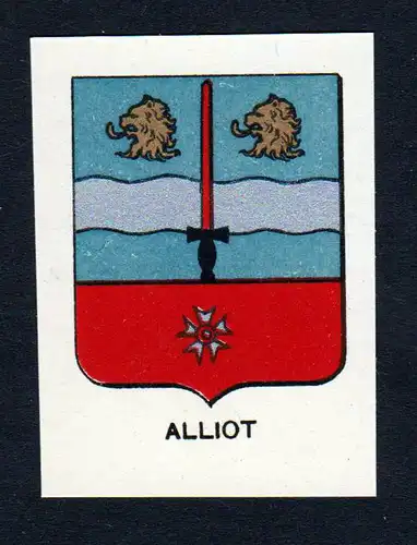 Alliot - Alliot Wappen Adel coat of arms heraldry Lithographie  blason