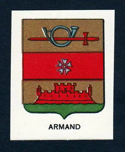 Armand - Armand Wappen Adel coat of arms heraldry Lithographie  blason