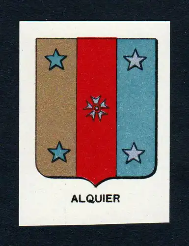 Alquier - Alquier Wappen Adel coat of arms heraldry Lithographie  blason
