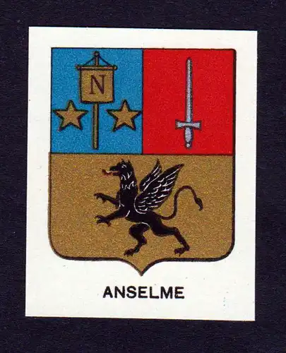 Anselme - Anselme Wappen Adel coat of arms heraldry Lithographie  blason