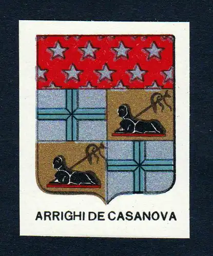 Arrighi de Casanova - Arrighi de Casanova Wappen Adel coat of arms heraldry Lithographie  blason