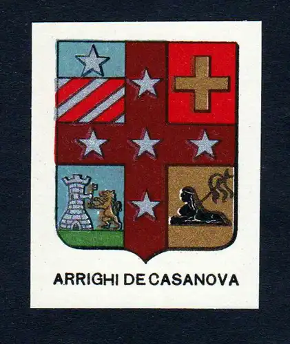 Arrighi de Casanova - Arrighi de Casanova Wappen Adel coat of arms heraldry Lithographie  blason