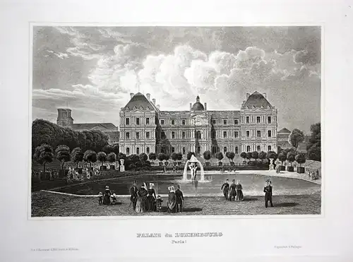 Palais du Luxembourg Paris - Palais du Luxembourg Paris vue gravure Ansicht