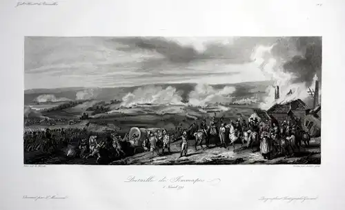 Bataille de Jemmapes 6 Novemb. 1792 - Jemmapes bataille Schlacht battle Ansicht vue estampe