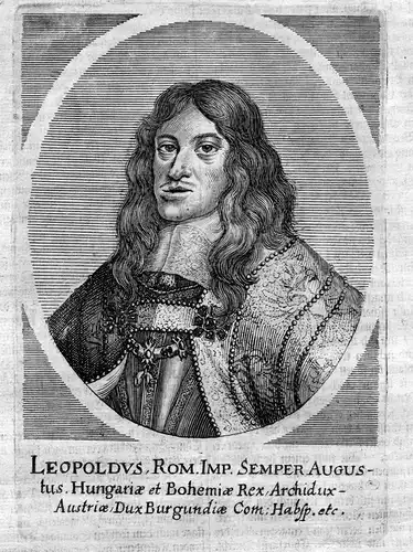 Leopoldus - Leopold I HRR Holy Roman Empire Portrait Kupferstich