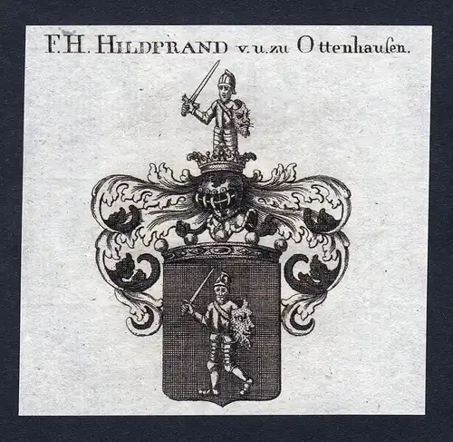 F.H. Hildprand v. u. zu Ottenhausen - Hildprand Hildprandt Ottenhausen Hildebrand-Ottenhausen Wappen Adel coat