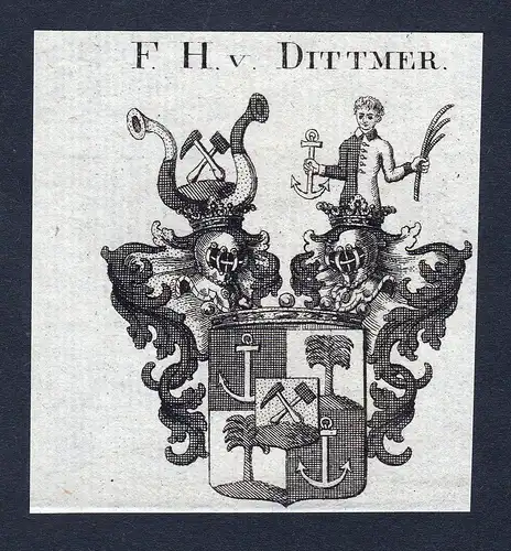 F.H. v. Dittmer - Dittmer Thon von Dittmer Thon-Dittmer Mantey von Dittmer Mantey-Dittmer Wappen Adel coat of