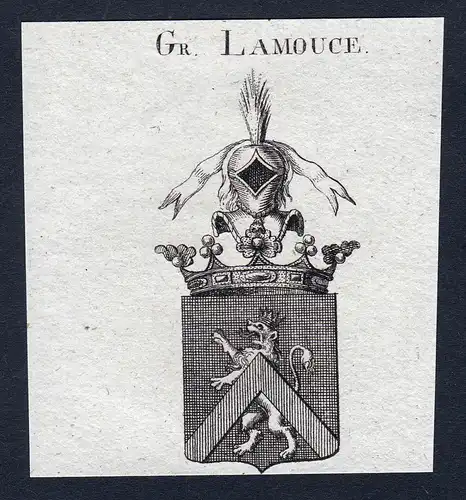 Gr. Lamouce - Lamouce Lamouche Wappen Adel coat of arms heraldry Heraldik