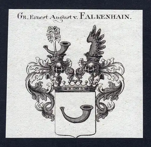 Gr. Ernest August v. Falkenhain - Ernest August Falkenhain Frankenhayn Wappen Adel coat of arms heraldry Heral