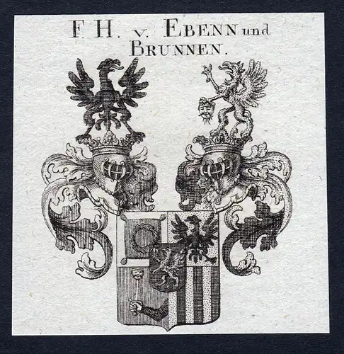 F.H. v. Ebenn und Brunnen - Brunnen Eben Ebenn Wappen Adel coat of arms heraldry Heraldik