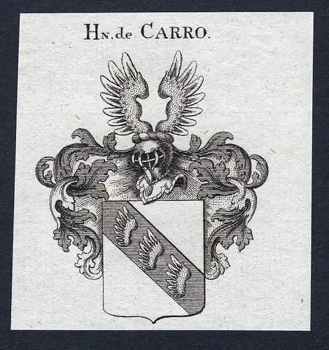 Hn. de Carro - Carro Wappen Adel coat of arms heraldry Heraldik