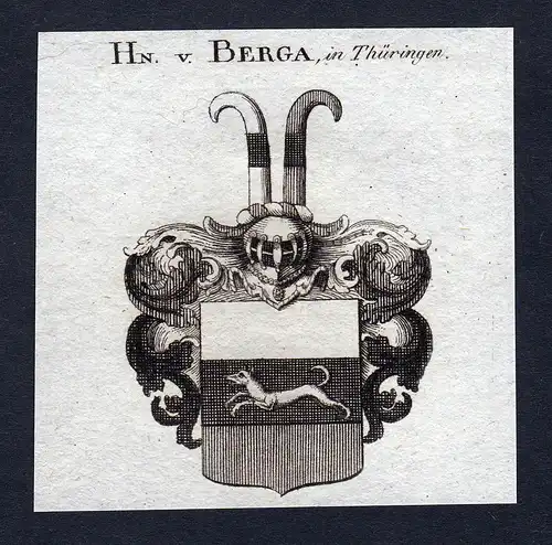 Hn. v. Berga, in Thüringen - Berga Thüringen Franken Wappen Adel coat of arms heraldry Heraldik