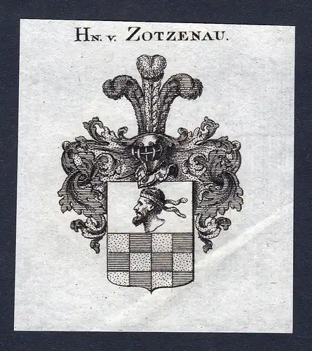 Hn. v. Zotzenau - Zotzenau Wappen Adel coat of arms heraldry Heraldik
