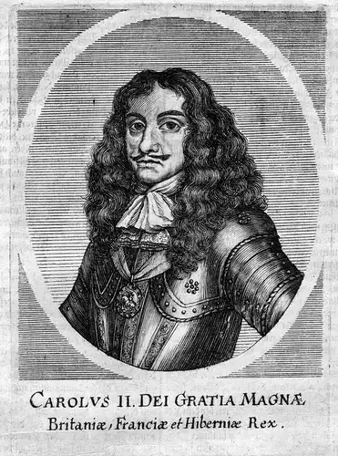 Carolus II - Chalres II England Scotland Ireland Portrait Kupferstich